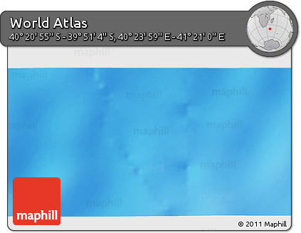 Physical 3D Map of the Area around 40° 6' 0" S, 40° 52' 30" E