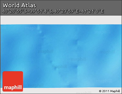 Physical 3D Map of the Area around 40° 6' 0" S, 40° 52' 30" E