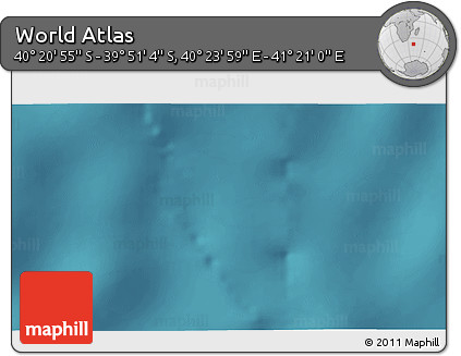 Satellite 3D Map of the Area around 40° 6' 0" S, 40° 52' 30" E