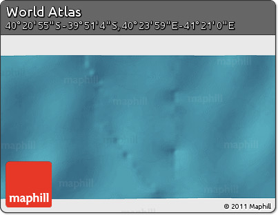 Satellite 3D Map of the Area around 40° 6' 0" S, 40° 52' 30" E