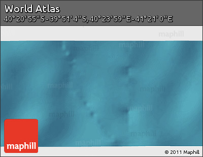 Satellite 3D Map of the Area around 40° 6' 0" S, 40° 52' 30" E