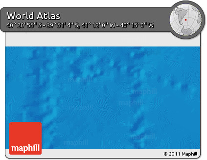 Physical 3D Map of the Area around 40° 6' 0" S, 40° 43' 30" W