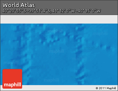 Physical 3D Map of the Area around 40° 6' 0" S, 40° 43' 30" W