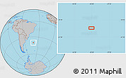 Gray Location Map of the area around 40° 6' 0" S, 40° 43' 30" W