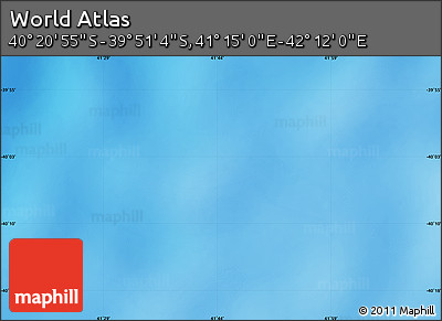 Physical Map of the Area around 40° 6' 0" S, 41° 43' 30" E