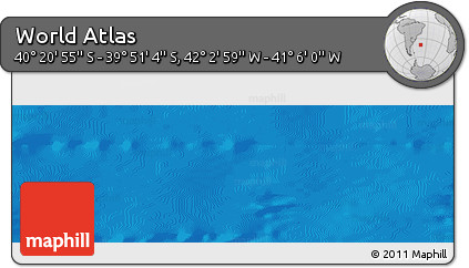 Physical Panoramic Map of the Area around 40° 6' 0" S, 41° 34' 30" W