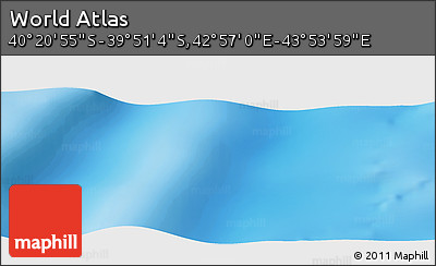 Physical Panoramic Map of the Area around 40° 6' 0" S, 43° 25' 29" E