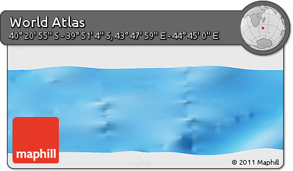 Physical Panoramic Map of the Area around 40° 6' 0" S, 44° 16' 29" E