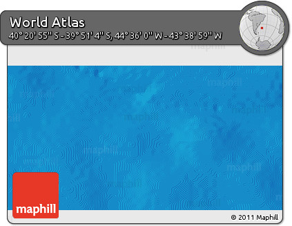 Physical 3D Map of the Area around 40° 6' 0" S, 44° 7' 30" W