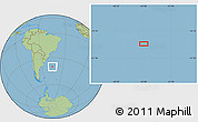 Savanna Style Location Map of the area around 40° 6' 0" S, 44° 58' 30" W