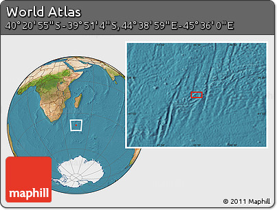 Satellite Location Map of the Area around 40° 6' 0" S, 45° 7' 30" E
