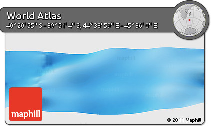 Physical Panoramic Map of the Area around 40° 6' 0" S, 45° 7' 30" E