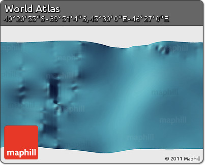 Satellite 3D Map of the Area around 40° 6' 0" S, 45° 58' 30" E