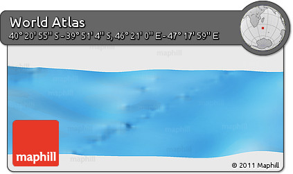 Physical Panoramic Map of the Area around 40° 6' 0" S, 46° 49' 30" E