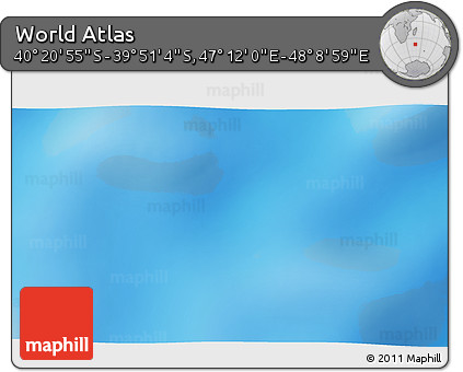 Shaded Relief 3D Map of the Area around 40° 6' 0" S, 47° 40' 29" E