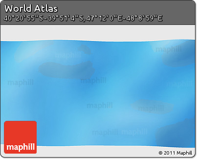 Shaded Relief 3D Map of the Area around 40° 6' 0" S, 47° 40' 29" E