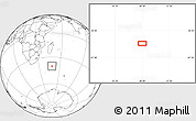Blank Location Map of the area around 40° 6' 0" S, 48° 31' 29" E