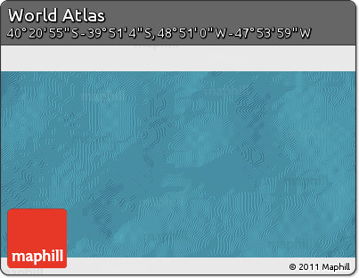 Satellite 3D Map of the Area around 40° 6' 0" S, 48° 22' 30" W