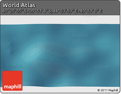 Satellite 3D Map of the Area around 40° 6' 0" S, 49° 22' 30" E