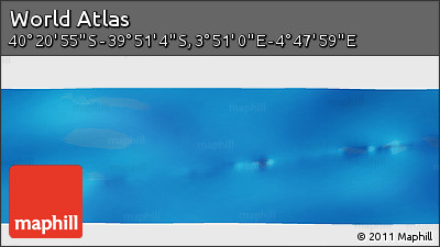 Physical Panoramic Map of the Area around 40° 6' 0" S, 4° 19' 30" E