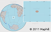 Gray Location Map of the area around 40° 6' 0" S, 4° 10' 30" W