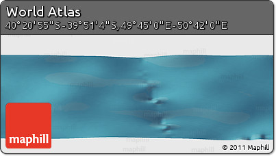 Satellite Panoramic Map of the Area around 40° 6' 0" S, 50° 13' 30" E