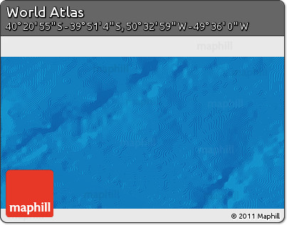 Physical 3D Map of the Area around 40° 6' 0" S, 50° 4' 30" W