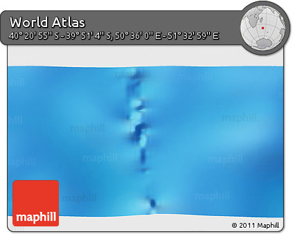Physical 3D Map of the Area around 40° 6' 0" S, 51° 4' 30" E