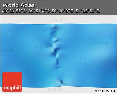 Physical 3D Map of the Area around 40° 6' 0" S, 51° 4' 30" E