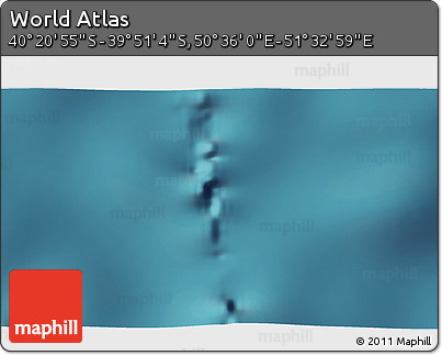Satellite 3D Map of the Area around 40° 6' 0" S, 51° 4' 30" E