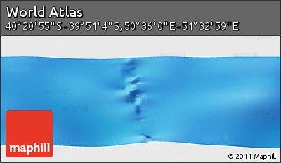 Physical Panoramic Map of the Area around 40° 6' 0" S, 51° 4' 30" E