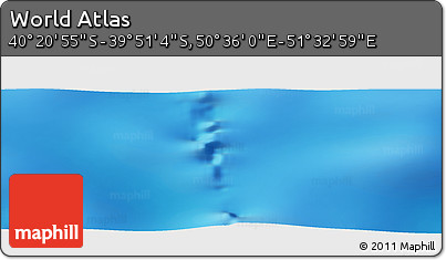 Physical Panoramic Map of the Area around 40° 6' 0" S, 51° 4' 30" E