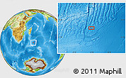Physical Location Map of the area around 40° 6' 0" S, 52° 46' 29" E