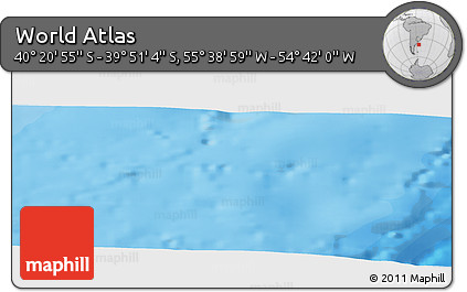 Political Panoramic Map of the Area around 40° 6' 0" S, 55° 10' 29" W