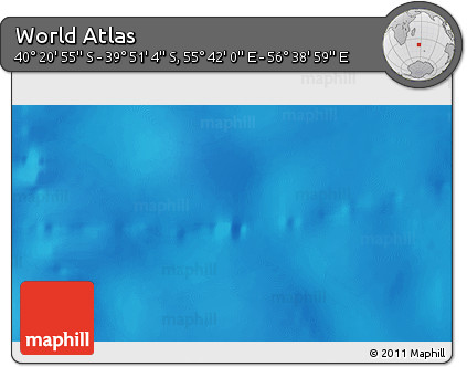 Shaded Relief 3D Map of the Area around 40° 6' 0" S, 56° 10' 29" E