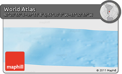 Physical Panoramic Map of the Area around 40° 6' 0" S, 56° 1' 29" W