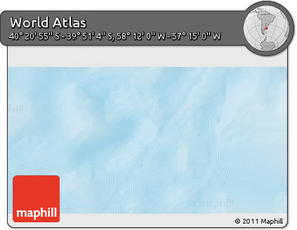 Physical 3D Map of the Area around 40° 6' 0" S, 57° 43' 30" W