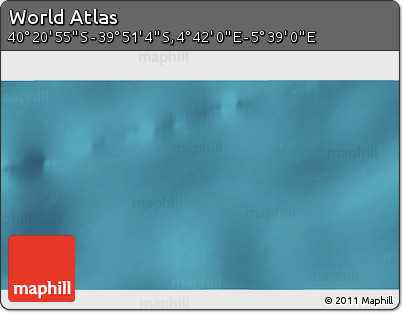 Satellite 3D Map of the Area around 40° 6' 0" S, 5° 10' 30" E