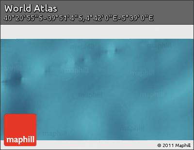 Satellite 3D Map of the Area around 40° 6' 0" S, 5° 10' 30" E