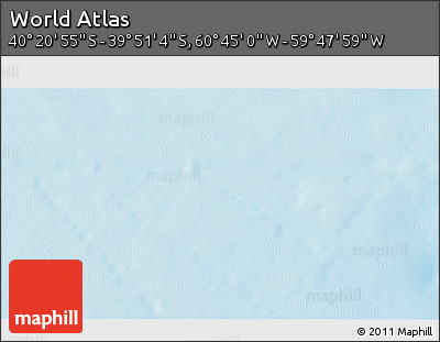 Physical 3D Map of the Area around 40° 6' 0" S, 60° 16' 29" W