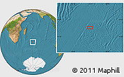 Satellite Location Map of the area around 40° 6' 0" S, 61° 16' 29" E