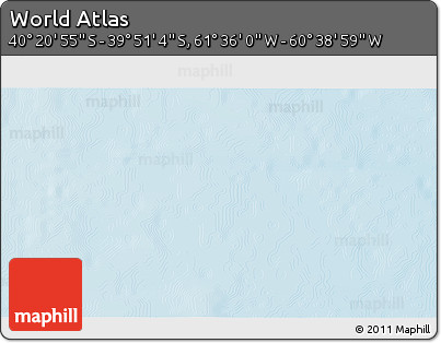 Physical 3D Map of the Area around 40° 6' 0" S, 61° 7' 30" W