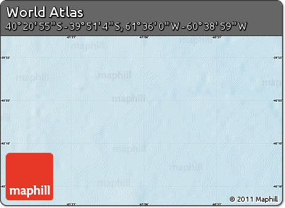 Physical Map of the Area around 40° 6' 0" S, 61° 7' 30" W