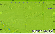 Physical Map of the area around 40° 6' 0" S, 63° 40' 30" W