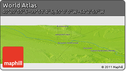 Physical Panoramic Map of the Area around 40° 6' 0" S, 64° 31' 30" W