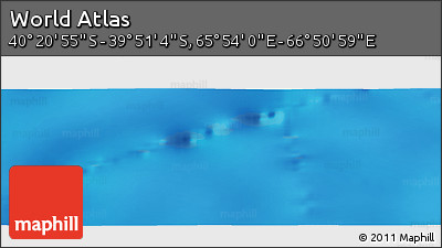 Physical Panoramic Map of the Area around 40° 6' 0" S, 66° 22' 30" E