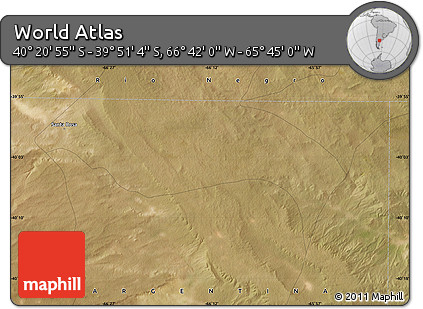 Satellite Map of the Area around 40° 6' 0" S, 66° 13' 29" W