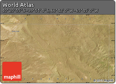 Satellite Map of the Area around 40° 6' 0" S, 66° 13' 29" W