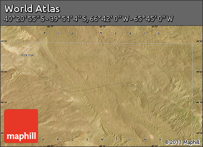 Satellite Map of the Area around 40° 6' 0" S, 66° 13' 29" W