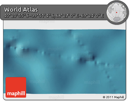 Satellite 3D Map of the Area around 40° 6' 0" S, 68° 55' 30" E